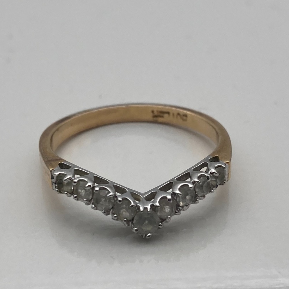 Vintage Butler Two-Tone Wishbone Stacking Ring Size 7